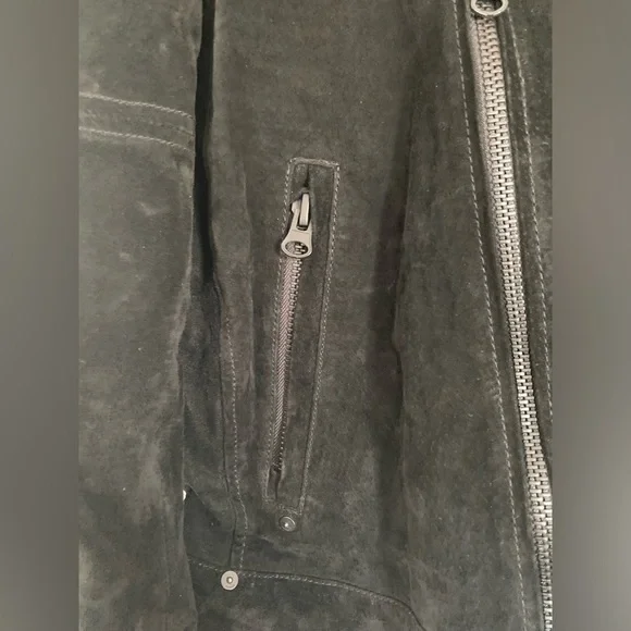 BLANK NYC Men's Black Suede Motorcycle Jacket M - Picture 5 of 9
